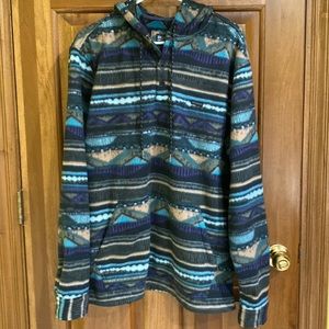 Men’s large billabong fleece hoodie.  multicolored